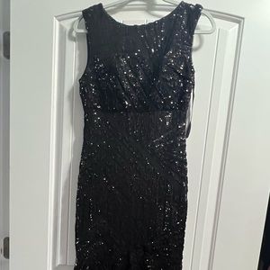 Sequined black mermaid dress